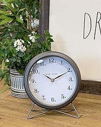 Rae Dunn Desk Clock - Battery Operated Round Modern