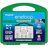 Eneloop Panasonic K-KJ17MC124A Super Power Pack 12AA, 4AAA, 2 C Adapters, 2 D Adapters, Advanced Individual Battery Charger a