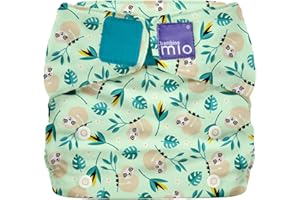 Bambino Mio, Miosolo Classic All-in-One Reusable Cloth Diaper, Adjustable Size, Eco Chemical Free Diaper, Swinging Sloth