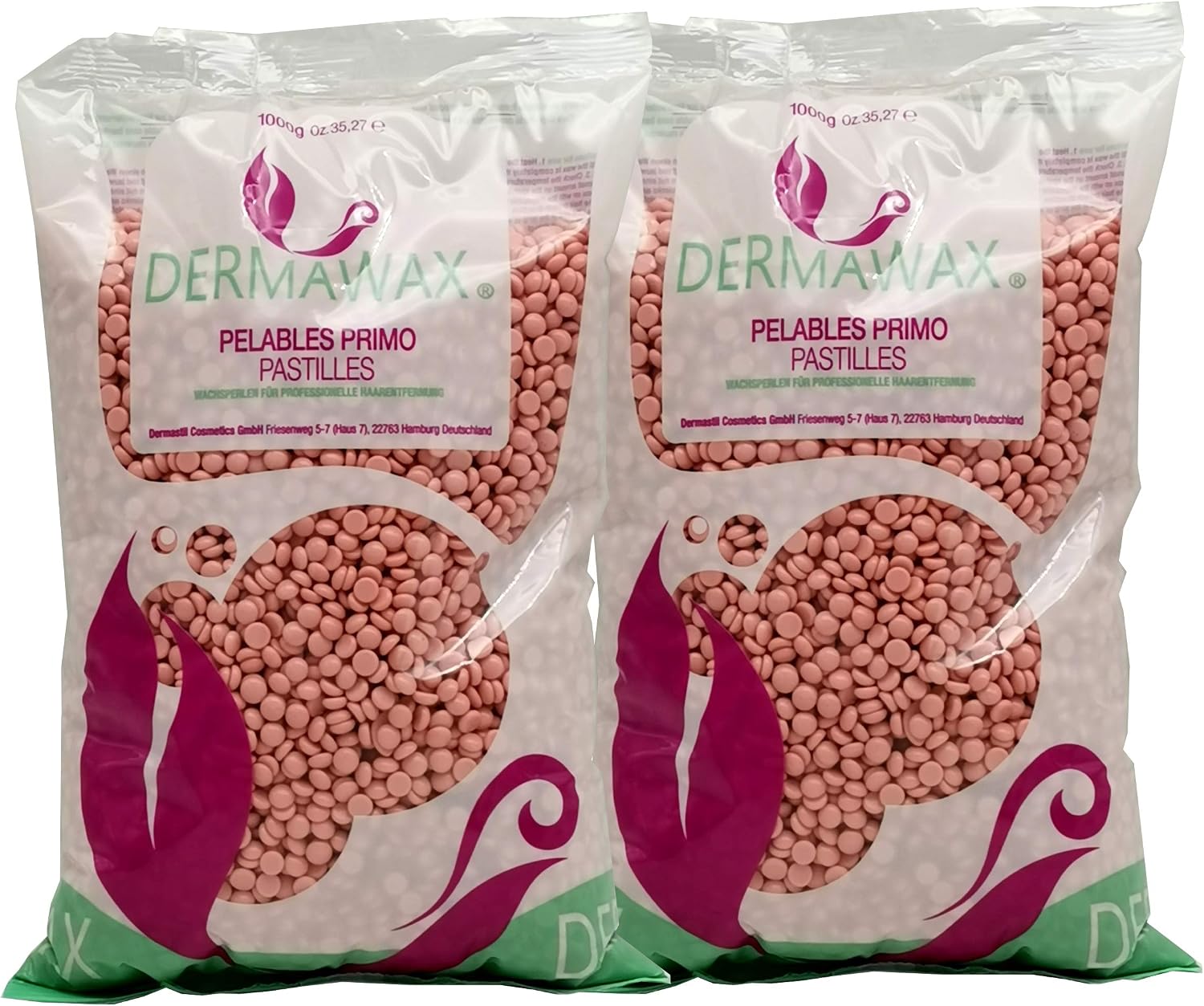 Dermawax Professional Hard Wax Beads- Full Body Stripless Depilatory Waxing Film Wax Less Pain Formula Hair Removal of Face Legs Armpit Bikini Line (2 kg (Pack of 1)