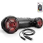 Pyle Marine ATV Powered Speakers - 4.0 Wireless Bluetooth, 1000Watt, Color Changing LED Lights, IP44 Waterproof, 8“ Dual Audio Sound System for UTV, Golf Carts, Jetski and Snowmobile - PLATV85BT.5