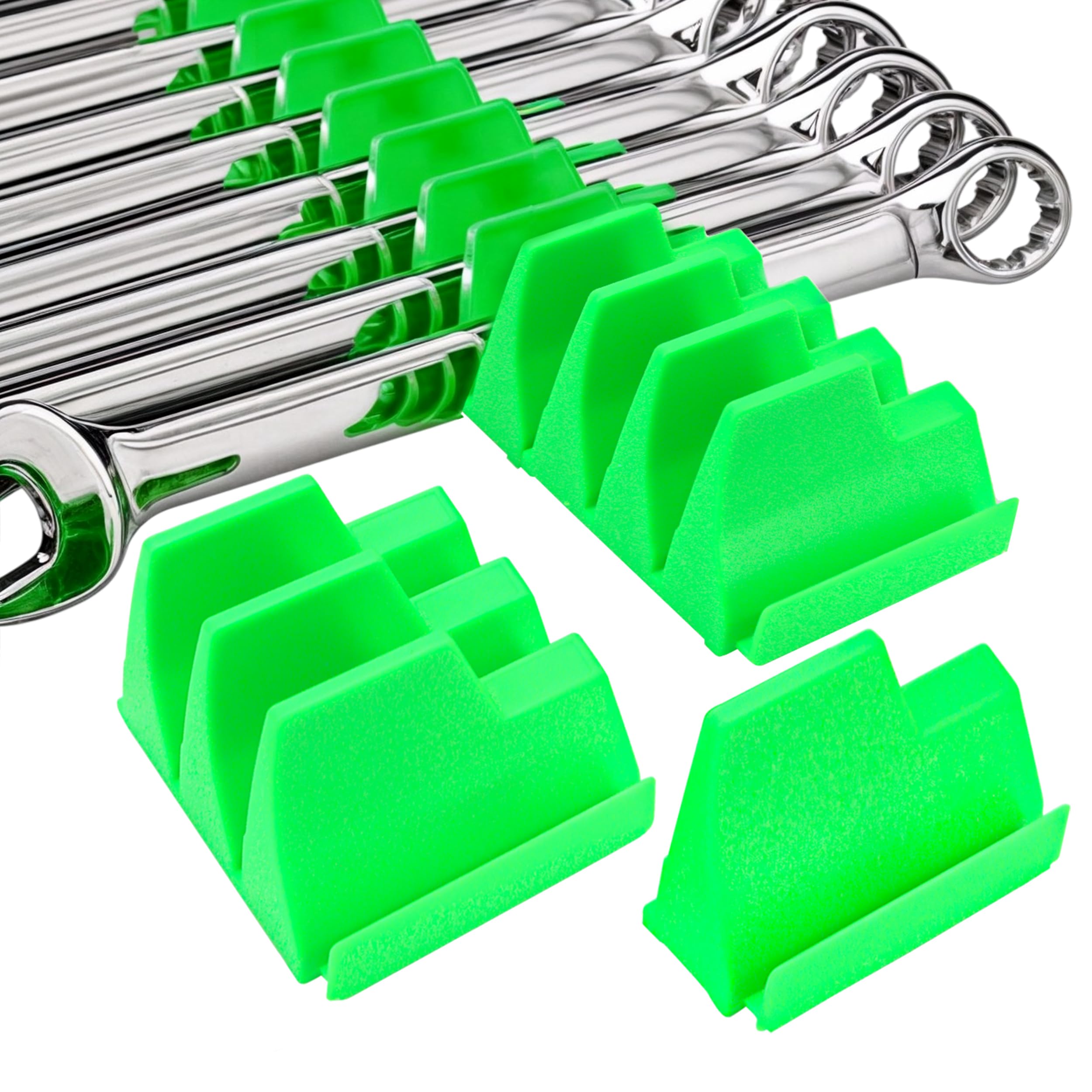 Photo 1 of 20Pcs Magnetic Wrench Organizer for Tool Box, Wrench Holder Set for 20 Wrenches, Drawer Storage Rack Perfect for Garage and Workshop, Gift for Father, Brother and Boyfriend, Professional Mechanics Men