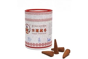 Dzongsar Tibetan Incense Cones, Natural Herbal, Handmade from Eastern Tibet, 60 Count, 3cm Height