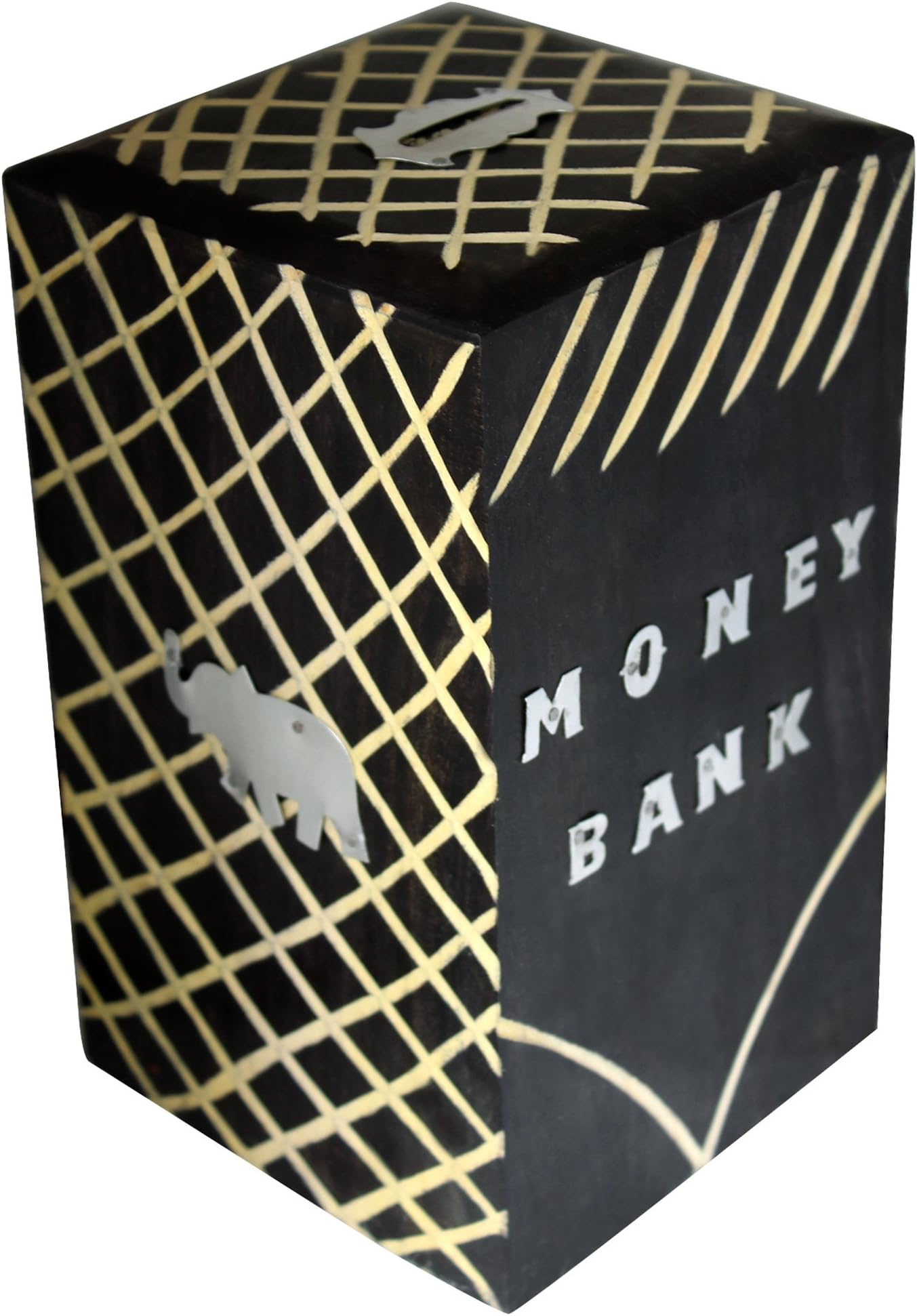 ITOS365 Handicrafted Wooden Money Bank - Coin Saving Box - Piggy Bank - Gifts for Kids, Girls, Boys & Adults