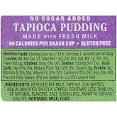 Kozy Shack Tapioca Pudding No Sugar Added, 4 Ounce -- 48 per case.