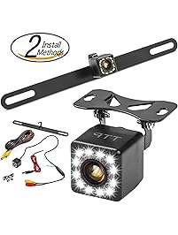 Car Backup Camera - Rear View Camera 12 LEDs 170&Acirc;&deg; Viewing Angle Best for Trucks & Cars - Two Install Method - License Plate Back Up Car Camera Or Bracket Mount Reverse Camera