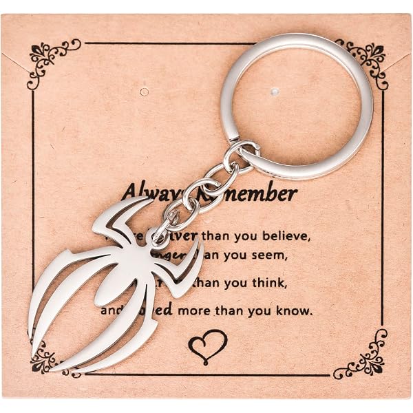 Tvoip Crystal Spider Keychain - 4.14 Inch Rhinestone Pendant Key Ring For Car Keys Or Bag Charms