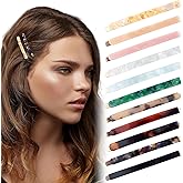 KIKOOD Bobby Hair Clips French long Barrettes Geometric Polished Tortoise Shell Hair Barrettes Clamps Hair Accessories for Women Girls Wedding Bridesmaid Valentines Day Party Birthday, 11pcs, mixed