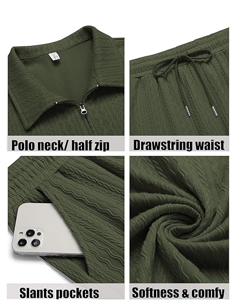 COOFANDY MENS SHORT SETS 2 PIECE OUTFITS FASHION SUMMER TRACKSUITS CASUAL SHIRT AND SHORTS SET