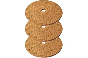 Deepthi 18-Inch Coco Coir Mulch Mats – Pack of 3 Natural Coconut Fiber Discs – Tree Ring Guards, Pot Covers, Sapling Root Protection, Weed Barrier, Moisture Retention for Garden & Potted Plants