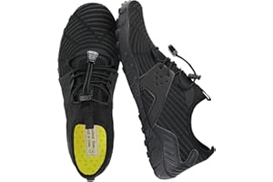 Mens Water Shoes Womens Water Sports Shoes Quick-Dry Aqua Socks Barefoot Beach Swim Shoe BlackWomen5.5Men4