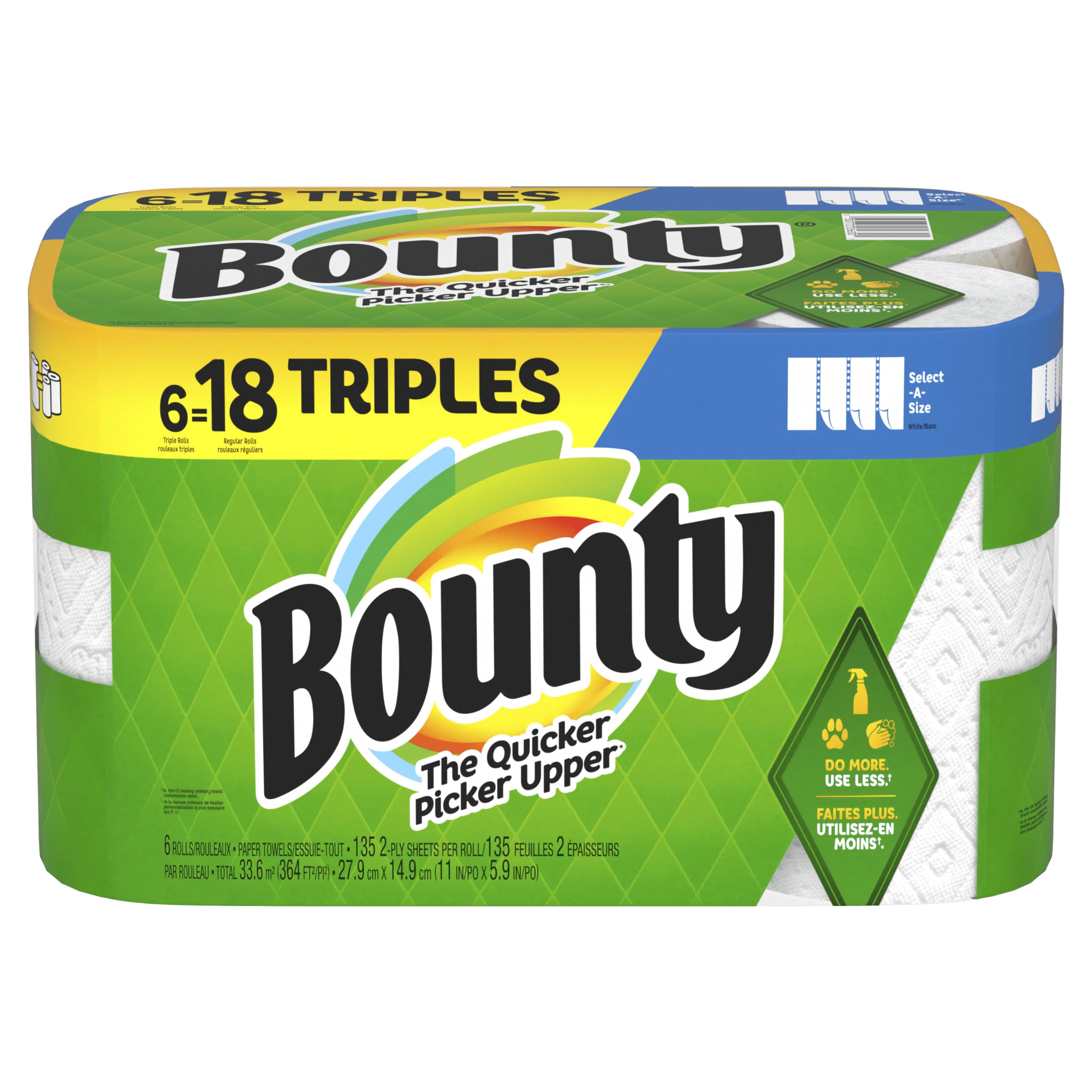 Bounty Select-A-Size Paper Towels, 6 Triple