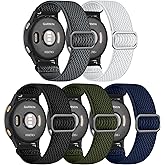 GEAK 22mm Quick Release Watch Band Compatible with Garmin Venu 4 45mm /Venu 2 3/Vivoactive 4 45mm,Solo Loop Adjustable Elastic Nylon Watch Strap Replacement Wristband for Forerunner 265/255 Men Women