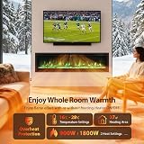 INMOZATA 178cm Electric Fireplace Wall Mounted/Recessed/Freestanding with Remote view 5