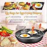 Cozii 2 Pack Egg Ring Molds Stainless Steel with Anti-Scald Handle view 2