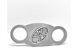 CIGAR CUTTERS BY JIM Golf Cigar Cutter – Double Guillotine Blades – in Gift Box