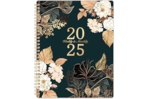 VINDORA 2025 Planner - 2025 Weekly & Monthly Planner, 8" x 10", JAN.2025 - DEC.2025, Calendar/Planner 2025 with Sturdy Cover, Premium Paper, Twin-wire Binding, Print Tabs