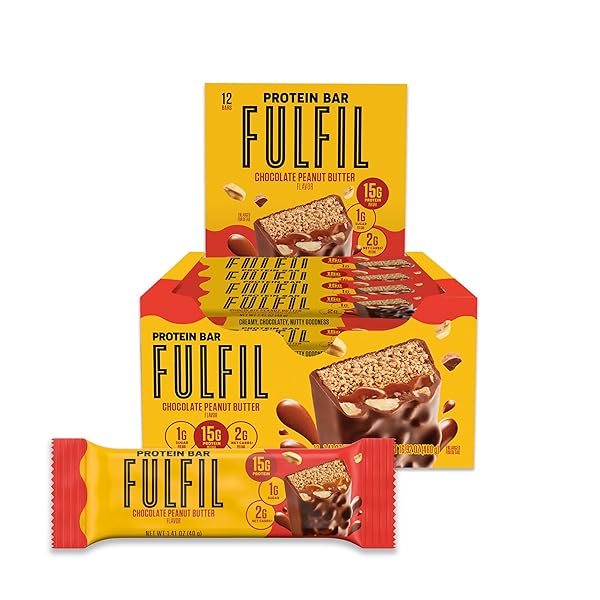 FULFIL PROTEIN SNACK BARS, CHOCOLATE PEANUT BUTTER FLAVORED,...