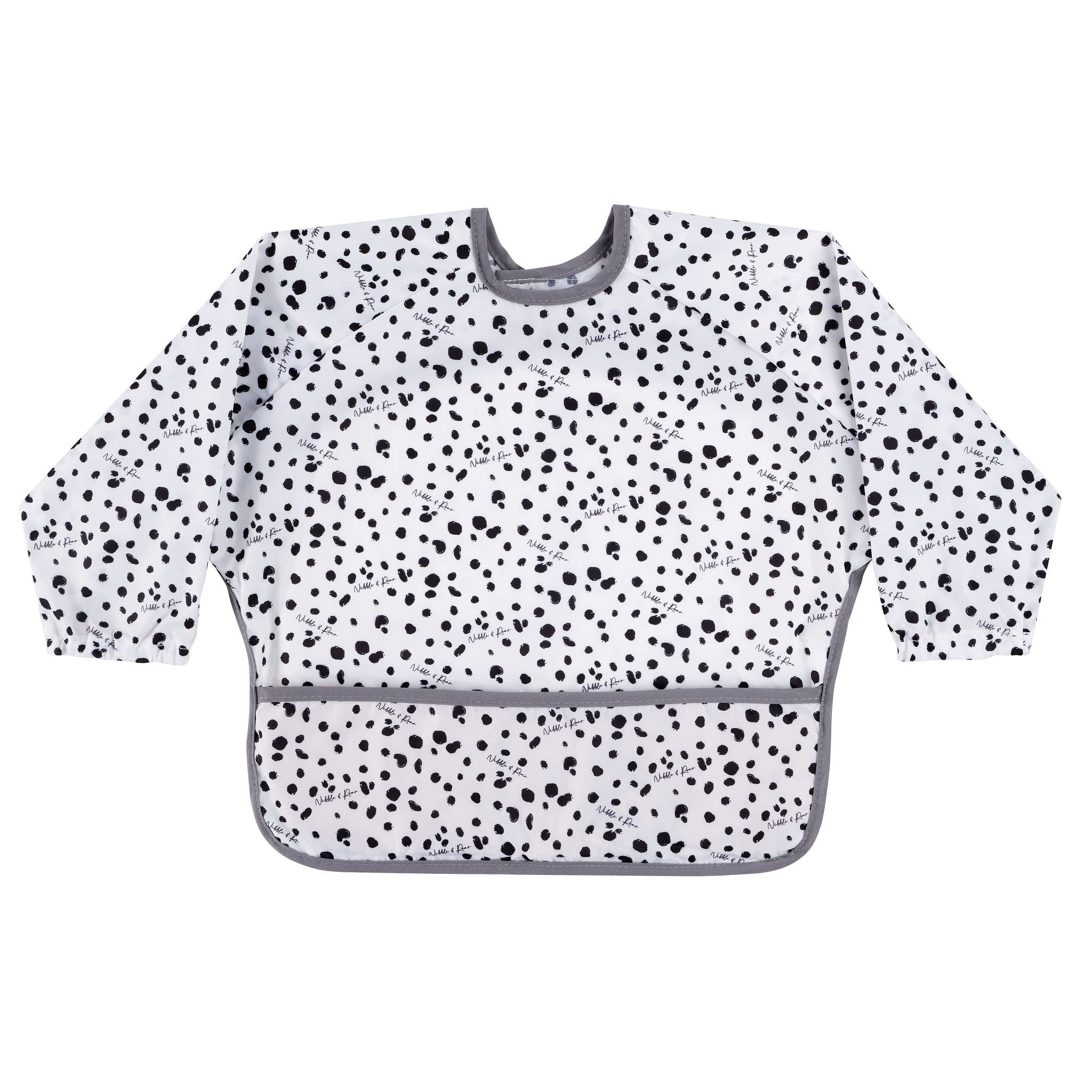 Nibble & Roar ®️ Baby Weaning Bib with Sleeves -Waterproof Bibs 6-24 Months, Baby Lead Weaning, Coverall Bibs for Baby Feeding, Long sleeve Bib Washable Stain Resistant