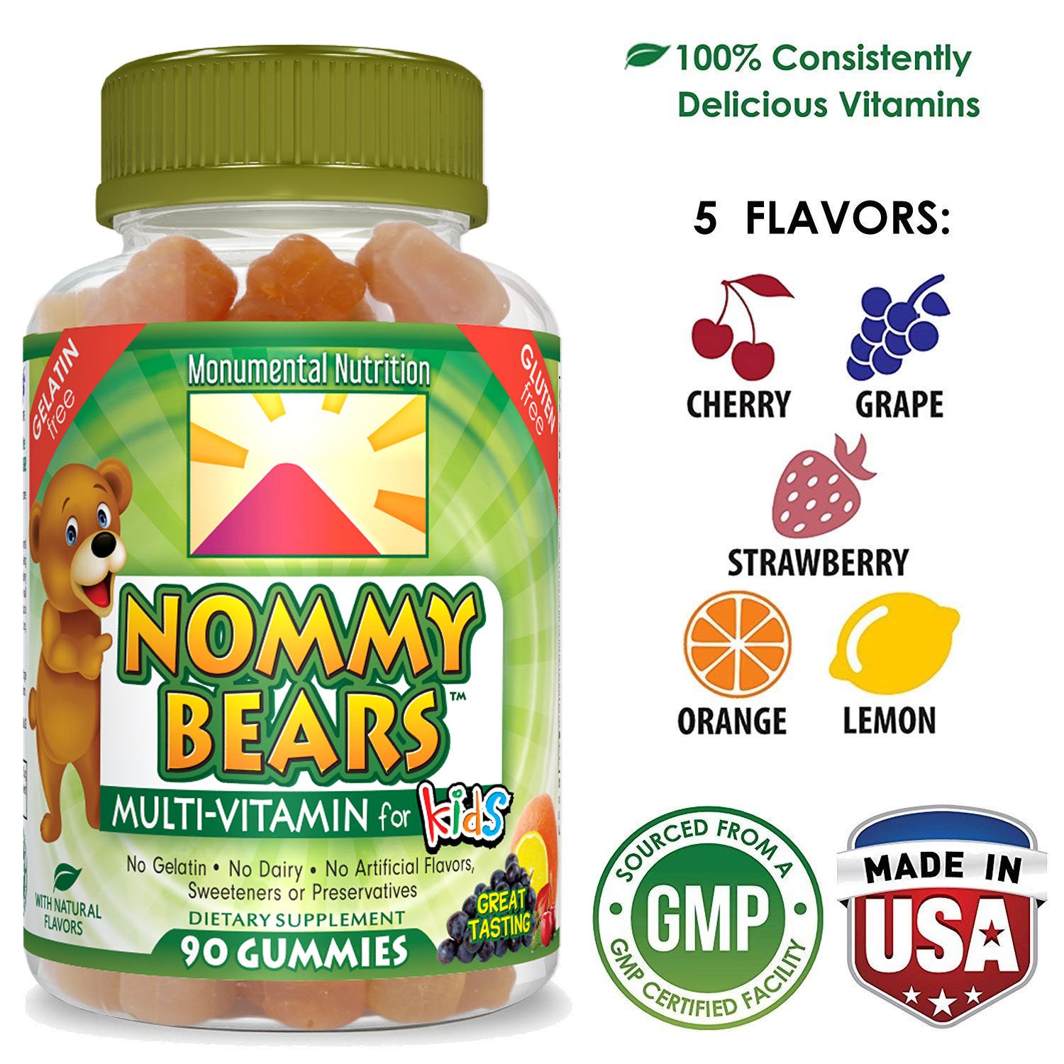 MaxiHealth Vitamin D3 Gummies 1000iU (60 Chewables) Cherry