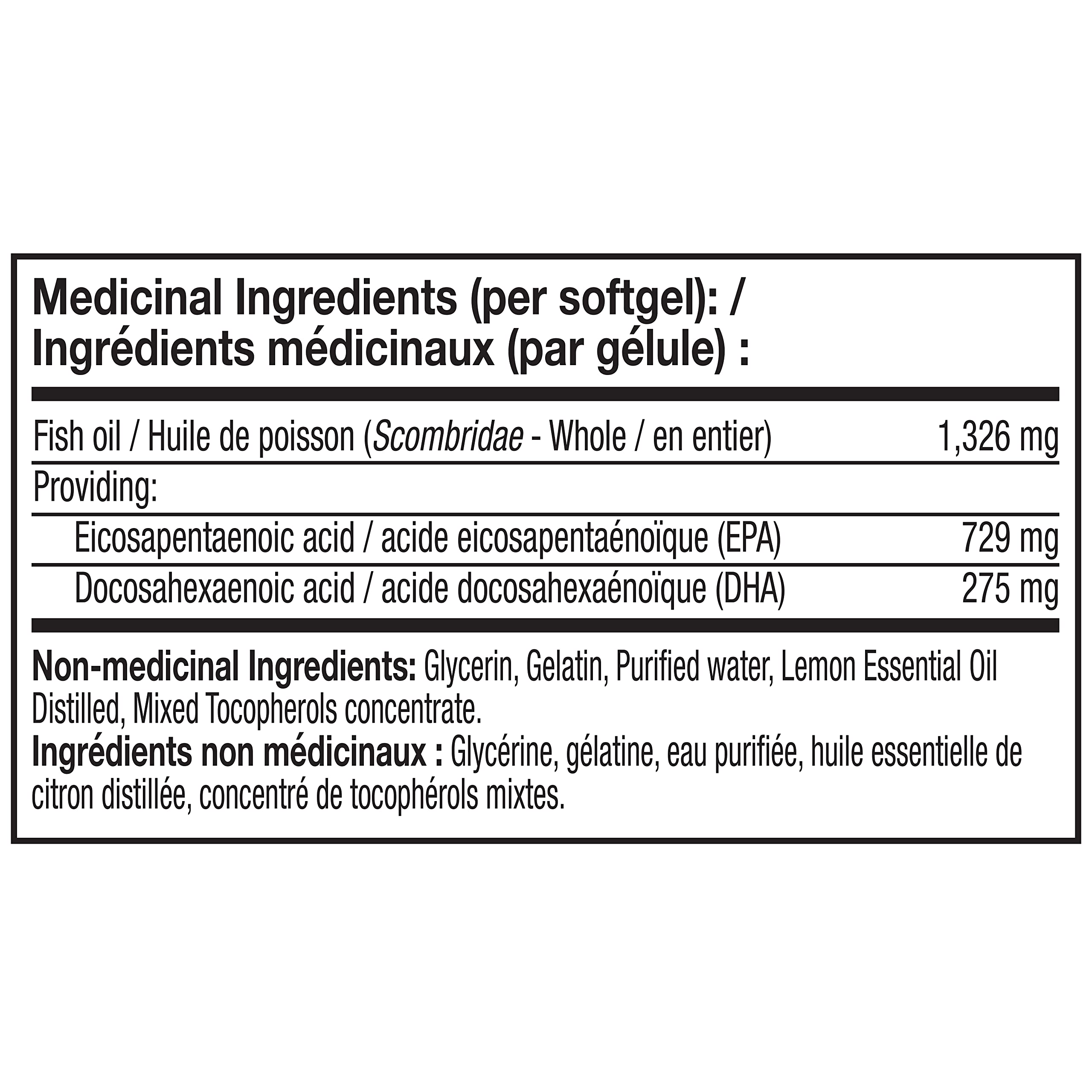 NATURELO Burpless Omega 3 Fish Oil Supplement - 1100mg Triglyceride Omega-3, EPA + DHA, Liquid Fish Oil for Heart, Eye, Brain, Joint Health - 120 Softgels, 4 Months Supply