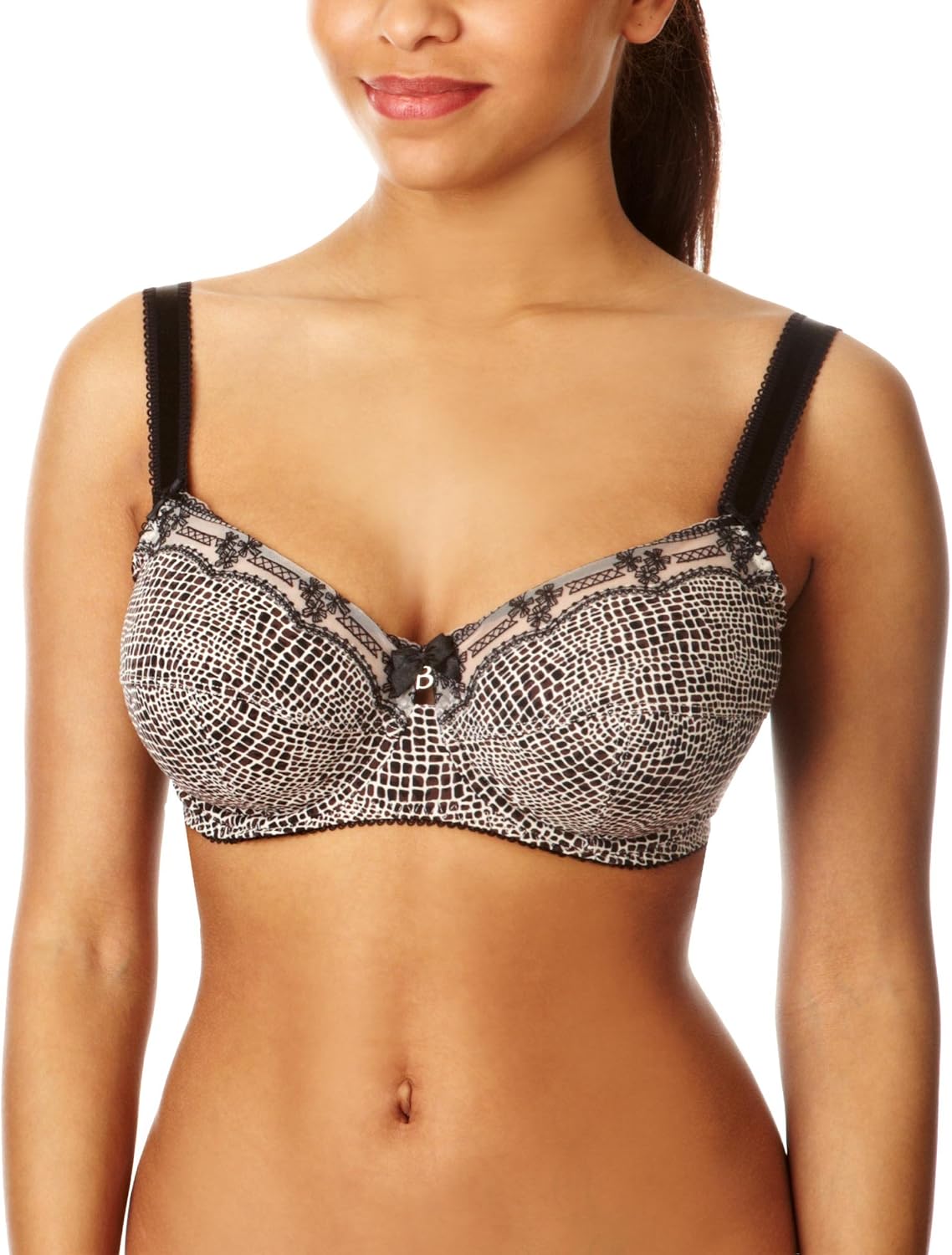 Bestform Bengali Bra Balcony Women's Bra Ivory/Black 38G Amazon.co.uk