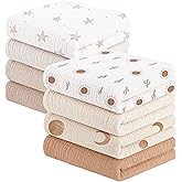 Susurration Muslin Baby Washcloths 23x23inch, Large Ultra-Absorbent 100% Cotton Baby Bath Wash Cloth Burp Cloth Soft Breathab