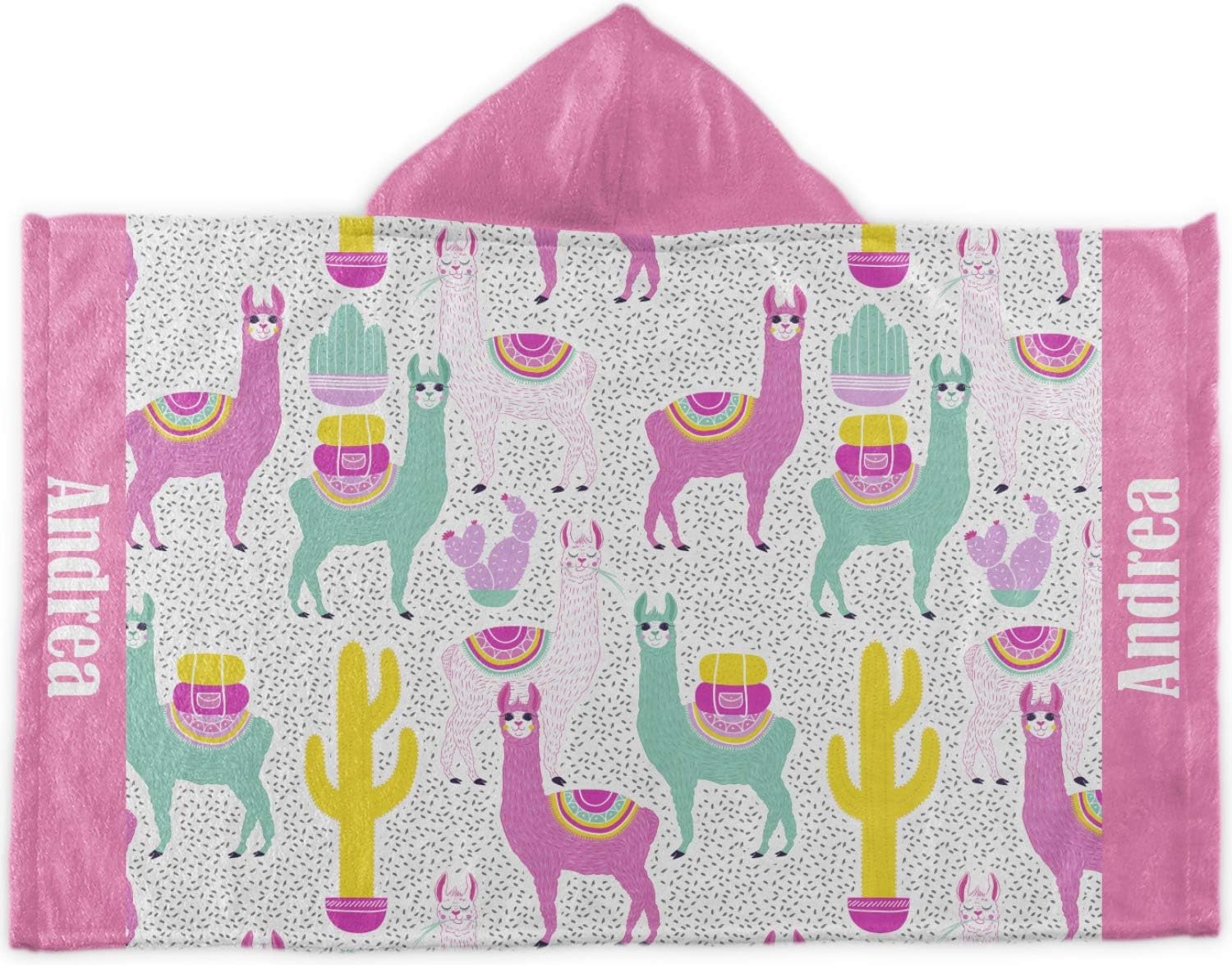 llama hooded towel
