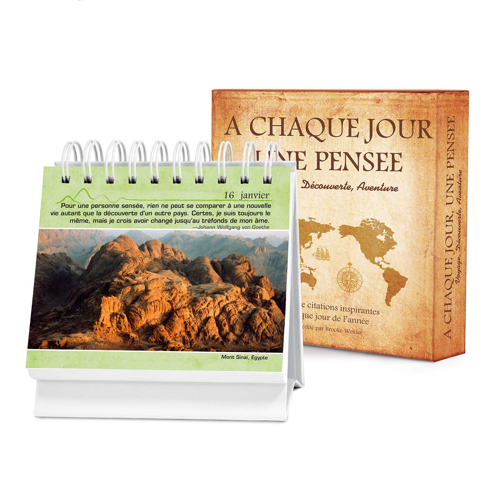 A Chaque Jour Une Pensee Voyage Decouverte Aventure A 365 Day Perpetual Calendar French Edition Wexler Brooke Amazon Com Books