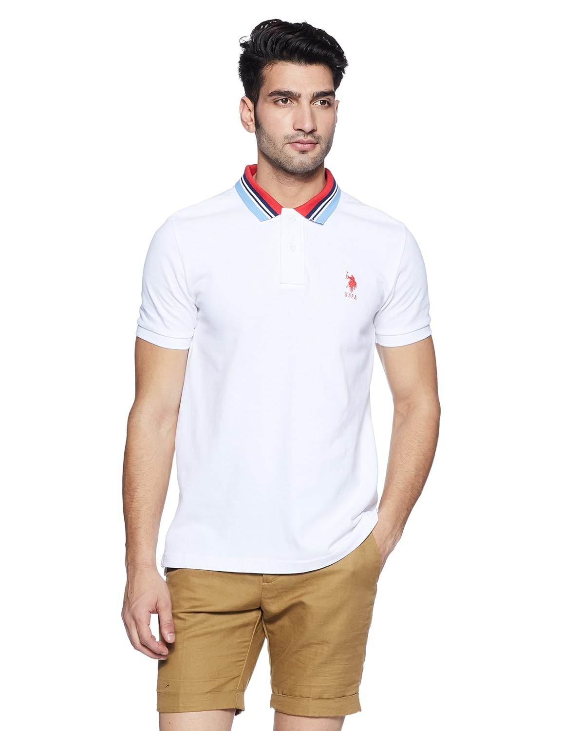 us polo association men's solid regular fit polo