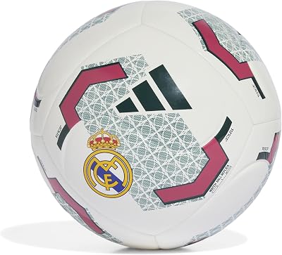 Unisex Adulto Real Madrid Home Club Recreation Ball, White/Aurora Ivy, 5