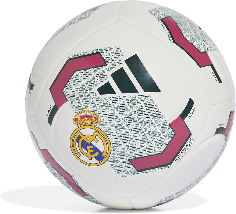 Bola de Recreação Adulta Unissex Real Madrid Home Club, Branca/Aurora Ivy, 5