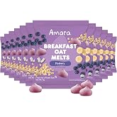 Amara Breakfast Oat Melts - Organic Toddler Snack - Single Serve Fiber-Packed Oat Bites with Real Fruit, No Added Sugar, Quic
