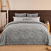 PHF Fluffy Sherpa Fleece Blanket Queen Size for Winter, Warm and Cozy, 510GSM 3D Tufted Shaggy Fleece Blanket for Sofa Bed, Grey, 90"x90"