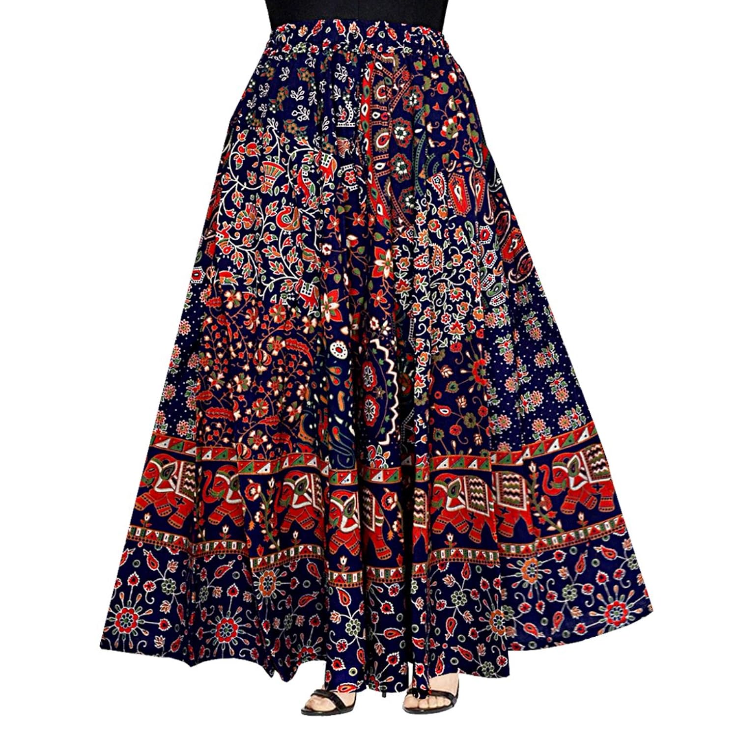 100% cotton women's jaipuri skirt-(wrap around multi color @ free size)