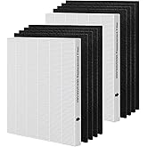 Byseacore (2+8) 290/300/DX95 Replacement Filter Compatible with Fellowes AeraMax 290 300 DX95 Air Purifier HF-300 AP-300PH, 9287201
