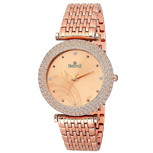 SWISSTYLE Analogue Copper Dial Women's Watch