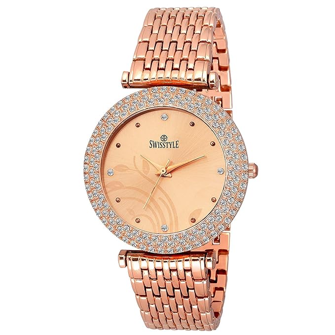 SWISSTYLE Analogue Copper Dial Women's Watch