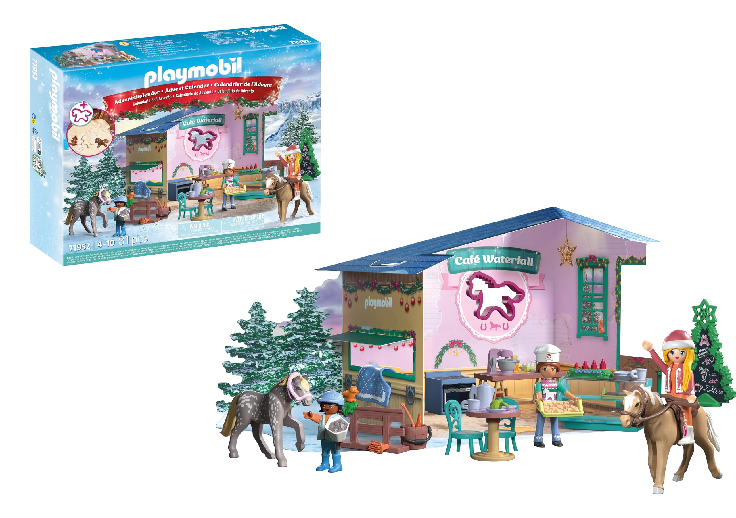 PLAYMOBIL - Horses Of Waterfall - Christmas Baking In The Riding Café - Advent Calendar For Horse Fans - With Daily Surprises And Accessories - Excellent Gift For Children Aged 4 And Over - 71952 — image 1