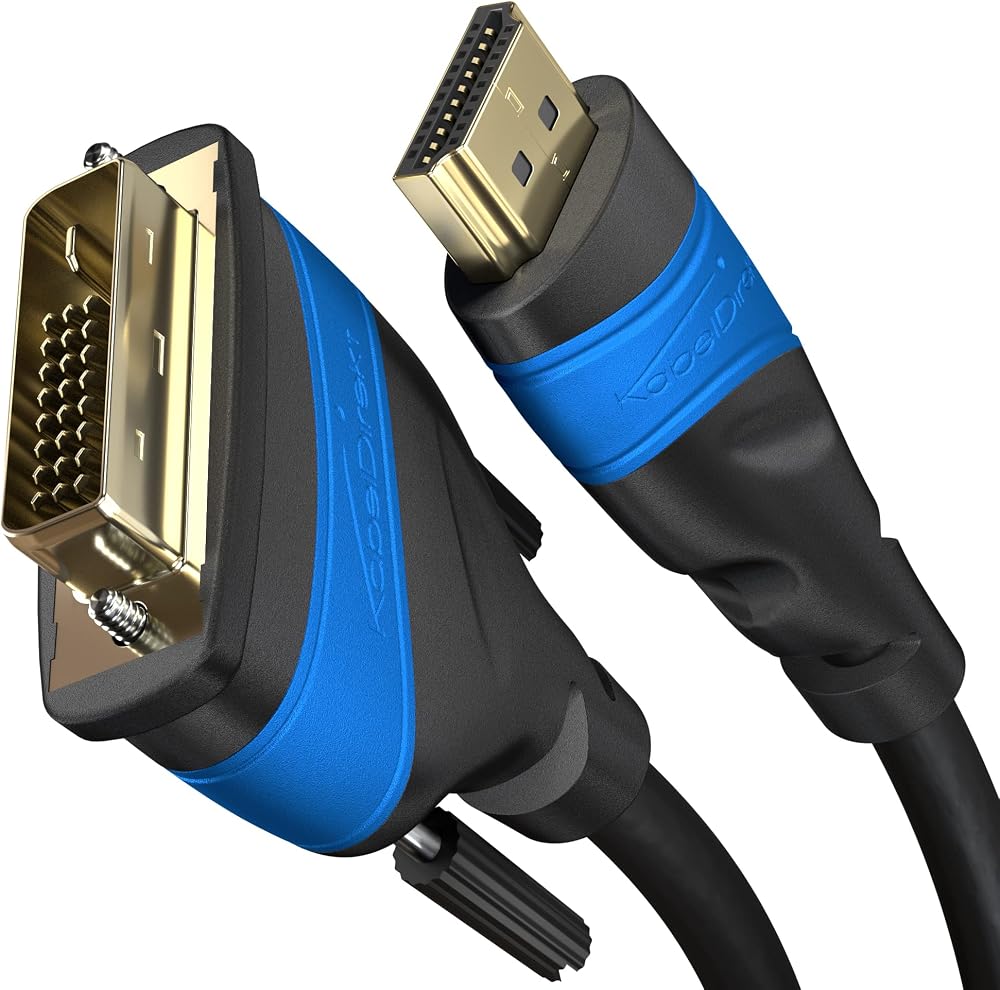 KabelDirekt HDMI to DVI Cable 5m with AIS Interference Shielding 24+1