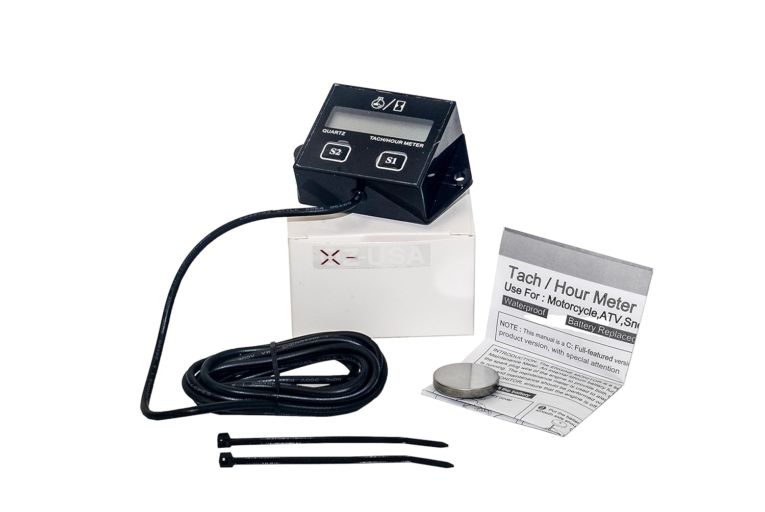 Amazon.com: Hour Meter OZ-USA Tach Hourmeter tachometer Motorcycle ATV RM  LTZ DR DRZ 400 Sm 650 ...: Automotive