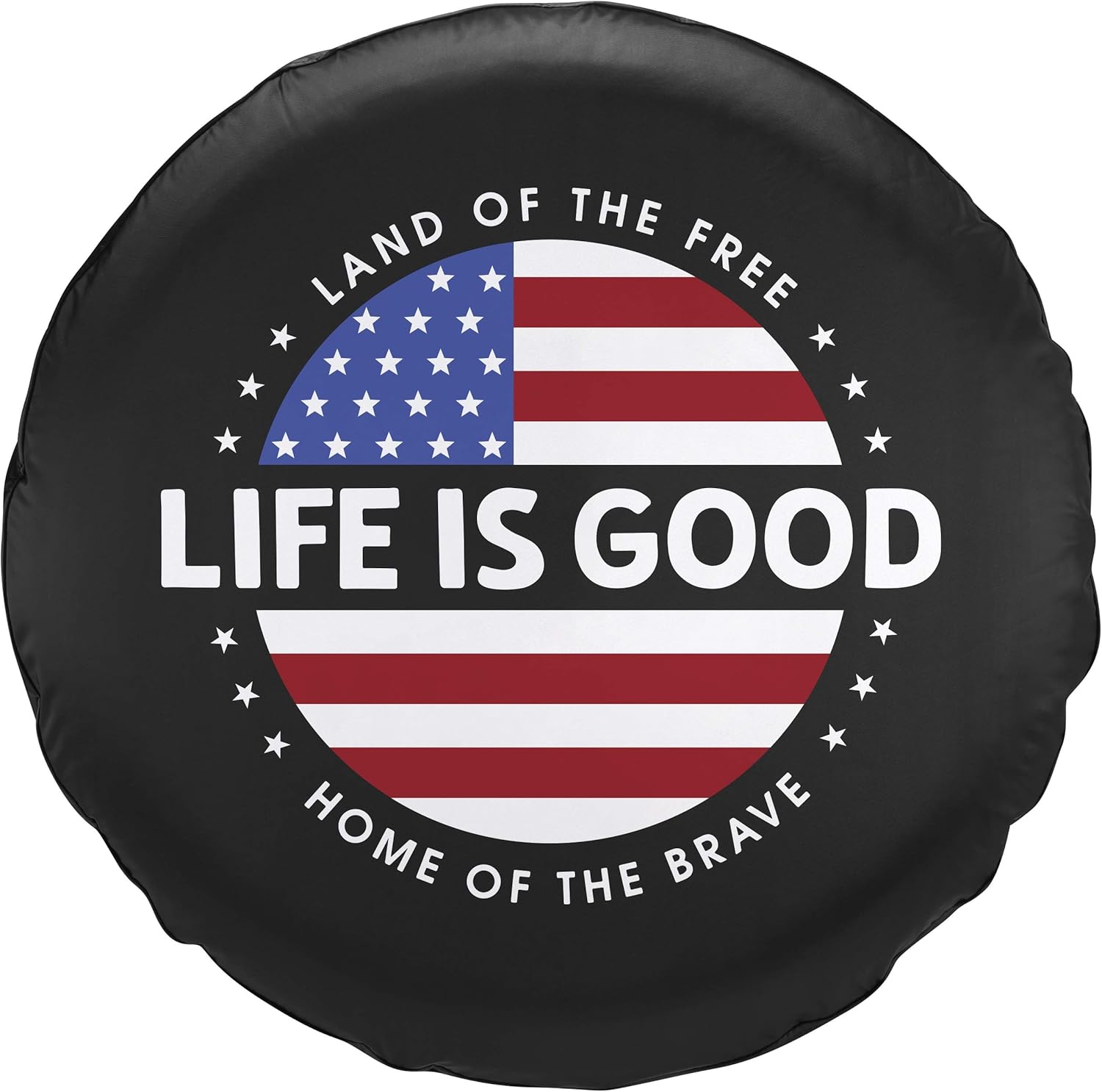Life is Good Tire Cover Circle Flag Clothing