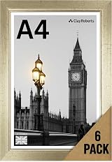Clay Roberts A4 Gold Photo Frame – Modern Certificate & Poster Frame UK