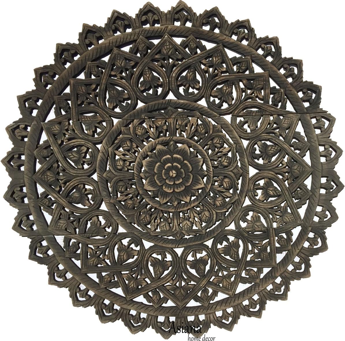 Wood Carved Wall Panels. Large Round Wood Wall Decor