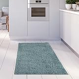 THE RUGS Living Room Shag Rug 80x150 cm Duckegg Blue 30 mm Thick view 2