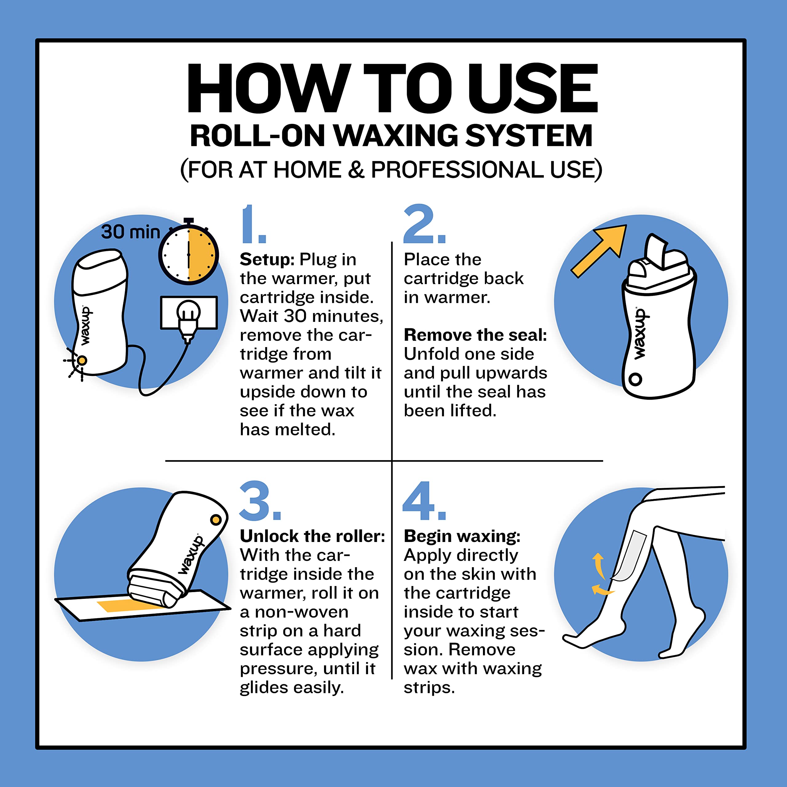 Non-Woven Wax Strips 3x9, Disposable Large Waxing Strips, Use with Soft Wax for Hair Removal, Ideal for Facial Small Areas or all Body (Legs, Bikini, Arms, Face, Back) Same as 50 Yards Roll