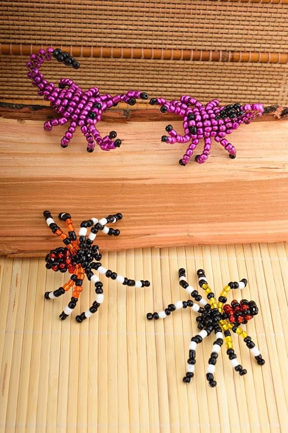 Amazon Com Handmade Beaded Figurine 4 Pieces Beadwork Ideas Home