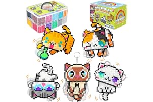 FunzBo 15000 5mm Fuse Beads Kit - 18 Colors Fuse Beads Set with 5 Cat Patterns, Christmas Gifts for Kids, Home School Arts and Crafts Project, Art Decorations, Toys Gift Set for Girls and Boys Age 5+