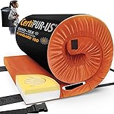 CYMULA Memory Foam Camping Mattress Pad, CertiPUR-US Sleeping Mat, Portable Roll Up Mattress for Adults, Camping Bed Pads for Sleepover, Car Bed with Travel Bag