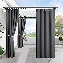 Rideaux Transparents Imperméables WZYJLyds Pour Pergola - PVC, Avec œillets, Personnalisables, Pour Patio Et Terrasse